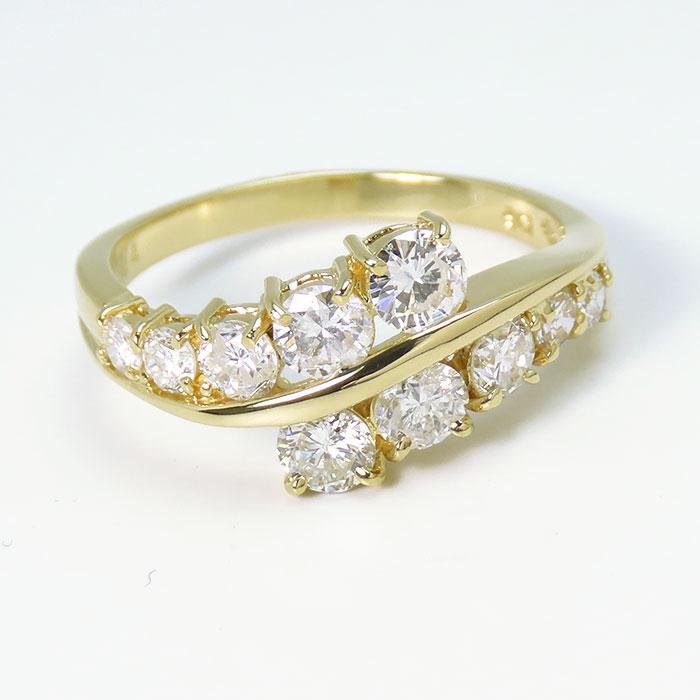 K18 ダイヤモンド リング】11号 指輪 鑑別書付 18金イエロー