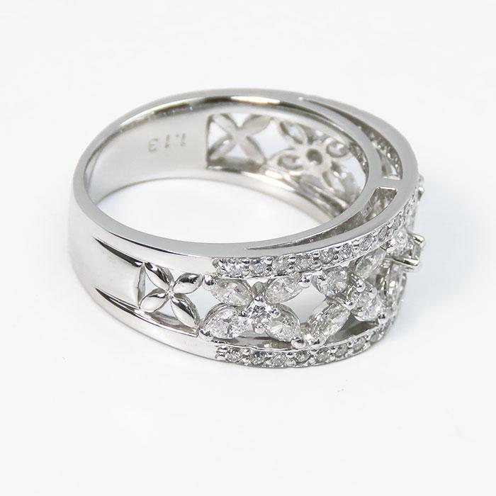 ソ*ー様 Pt900 天然ダイヤモンド リング 12号 Pt900】 ダイヤモンド リング 12号 指輪 宝石 鑑別書付 透かし