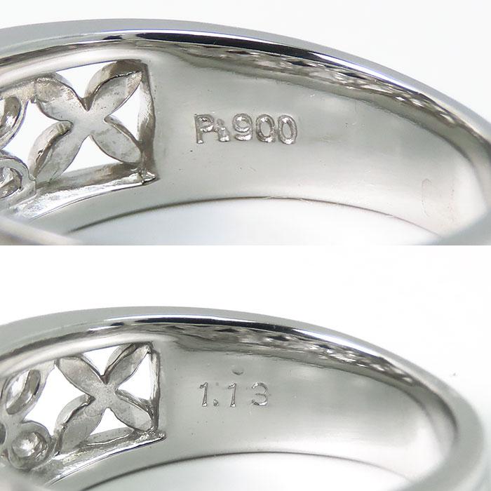 pt900 希少石天然アウイナイト＆天然ダイヤモンドリング　12号　鑑別書 アウイナイト リング PLUSTER プラチナ Pt900 指輪 希少石