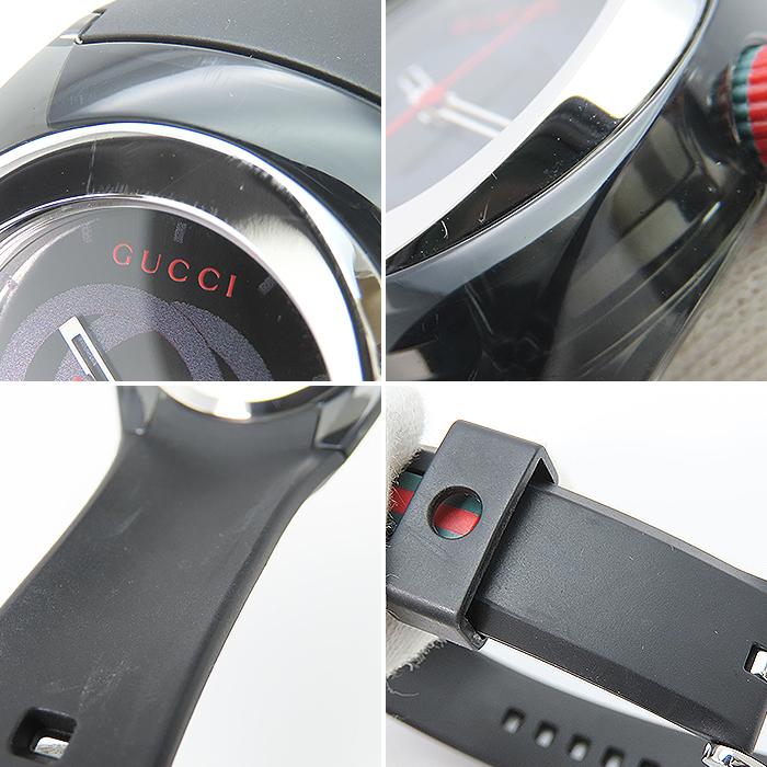 稼働】グッチ SYNC 137.3 腕時計 メンズ クォーツ ブラック GUCCI