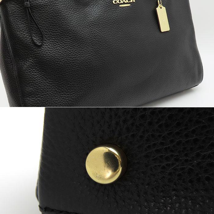 未使用級✨ COACH　コーチ　ハンドバッグ　2way　レザー　プレート　黒 COACH コーチ ハンドバッグ 2wayショルダーバッグ