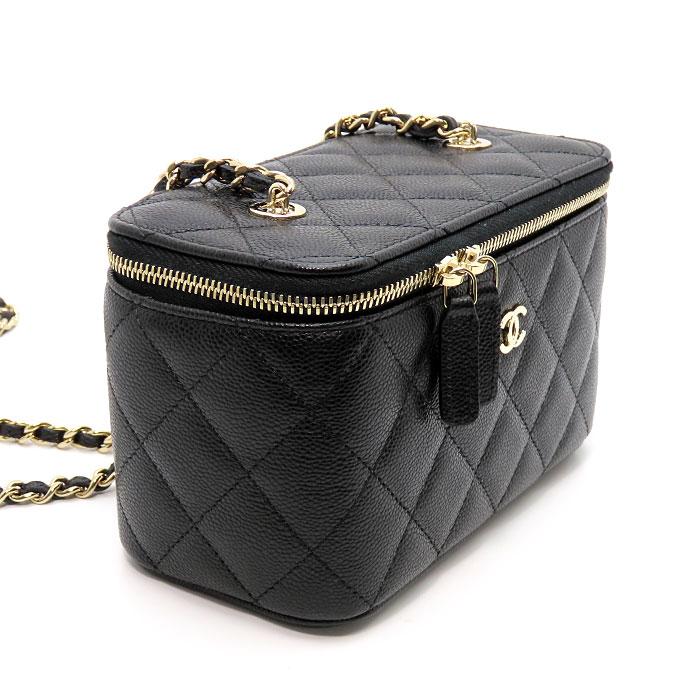 シリアル番号ありCHANEL キャビアスキン バニティバッグ CHANEL（シャネル） 【シャネル】バニティ チェーンショルダーバッグ