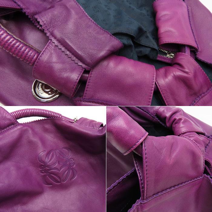 LOEWE 【ロエベ 】ナッパアイレ ハンドバッグ パープル