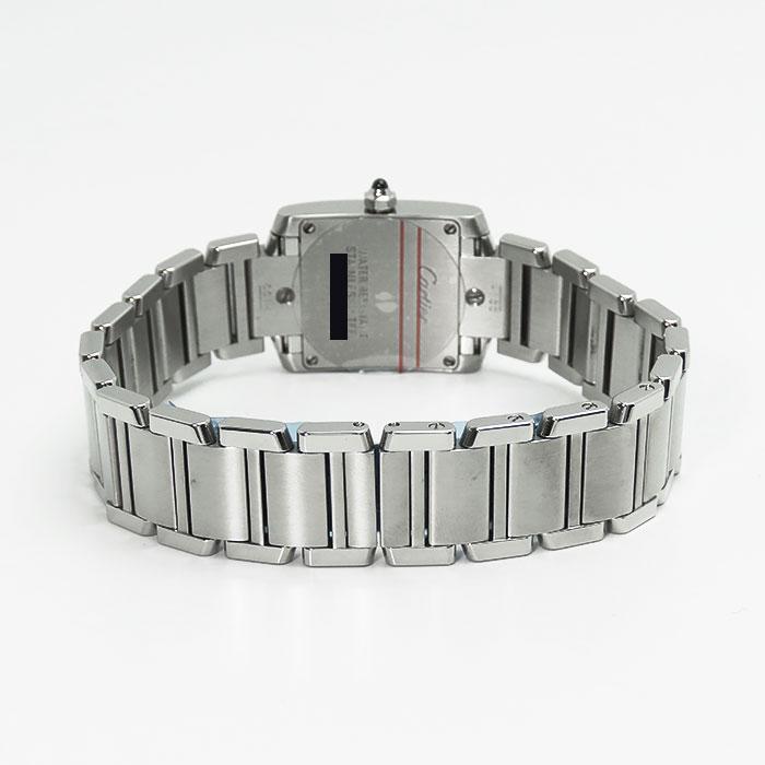 カルティエ Cartier 時計 レディース ブランド タンクフランセーズ SM アジア限定 クオーツ QZ ステンレス SS W51026Q3 シルバー ブラック 磨き済み 【中古】 TANK（Cartier） 【カルティエ】タンクフランセーズSM アジア限定