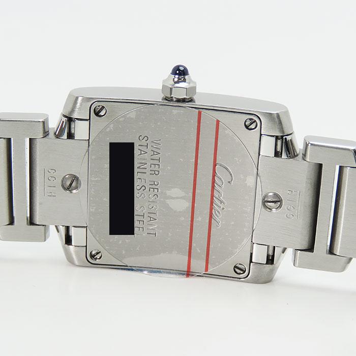 カルティエ Cartier 時計 レディース ブランド タンクフランセーズ SM アジア限定 クオーツ QZ ステンレス SS W51026Q3 シルバー ブラック 磨き済み 【中古】 カルティエ タンク フランセーズ SM アジア限定 W51026Q3 黒文字盤 SS