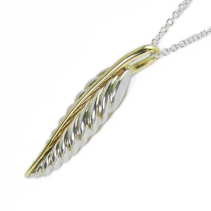 TIFFANY&Co. 【ティファニー フェザーネックレス】SV925 K18