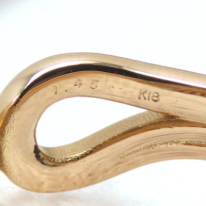 K18 ダイヤモンド リング】ピンクゴールド D 1.45ct 14号 9.2g 鑑別 