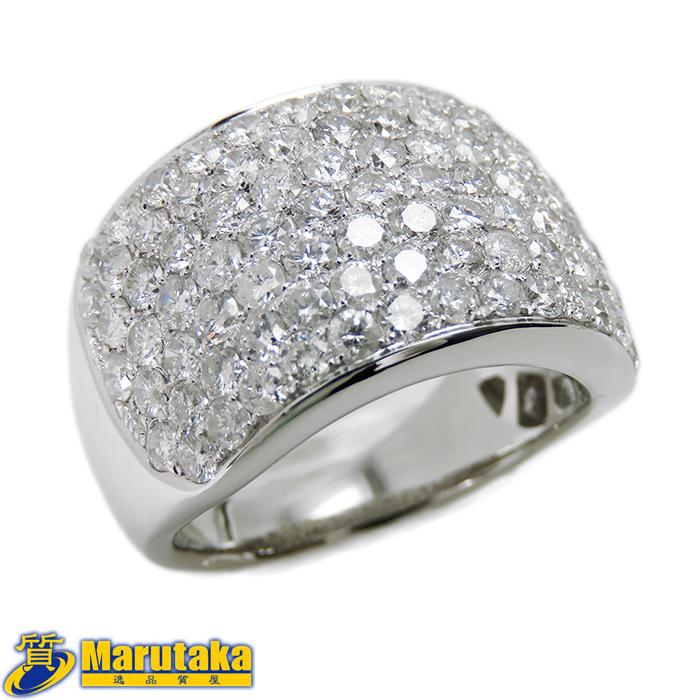 Pt900 3.00ctダイヤモンド リング】約12.9g 14号 プラチナ パヴェ