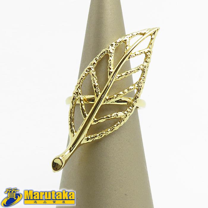 MIKIMOTO（ミキモト） 【MIKIMOTO K18 リング】約6.4g 11号 リーフ