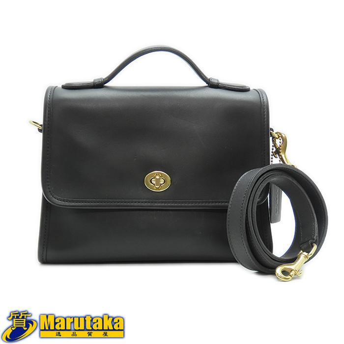 COACHオールドコーチ 2WAY ハンドバッグ レザー 黒9870 COACH（コーチ） 【オールドコーチ 2WAYバッグ】9870 レザー ブラック