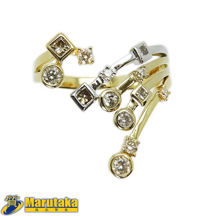 K18 Pt950 0.47ctダイヤモンド リング】約5.0g 14号 GSTV ジュエリー