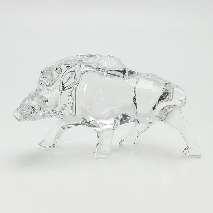 バカラ（Baccarat） 【バカラ】クリスタル 置物 いのしし 干支 箱付
