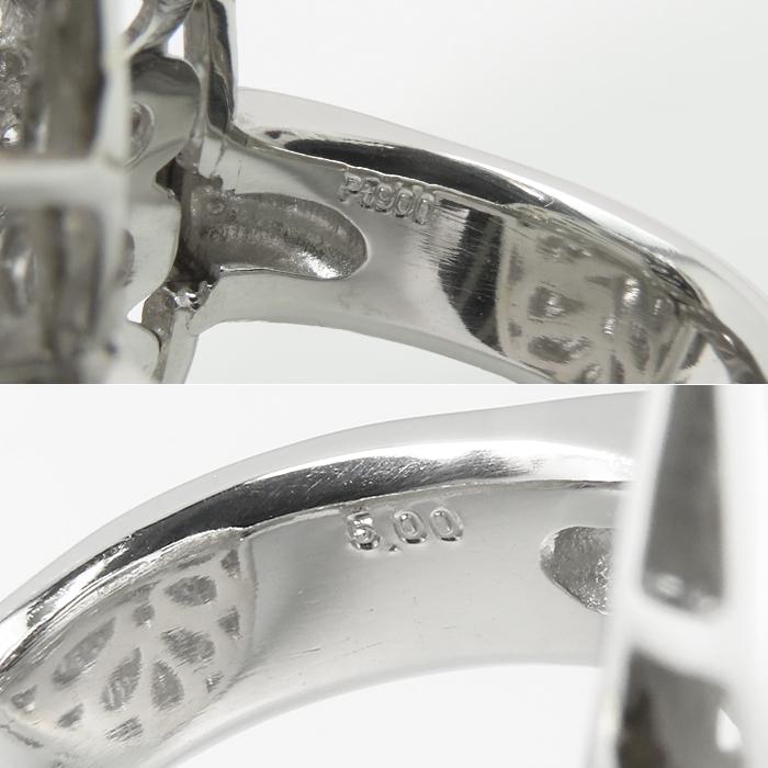 Pt900 ダイヤモンド リング】約34.9g 約13号 合計5.00ctダイヤモンド