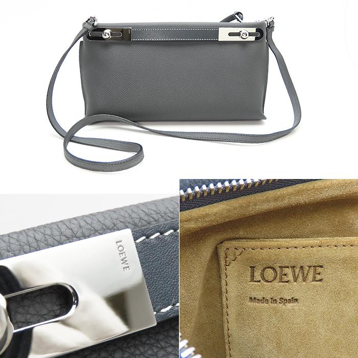 ミッシー 【ロエベ】ミッシースモール グレー 美品 ショルダー ハンド