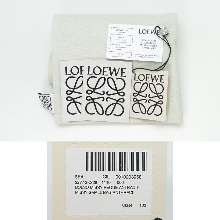 ミッシー 【ロエベ】ミッシースモール グレー 美品 ショルダー ハンド