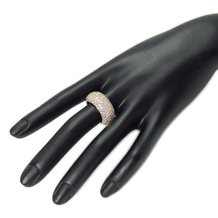 K18PG パヴェダイヤモンド リング】15号 ダイヤ合計3.00ct 鑑別書付 