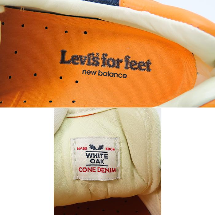 【ニューバランス リーバイス コラボ スニーカー】25cm M1300LV Aランク ユニセックス オレンジ ブラック New Balance Levi's 中古の画像