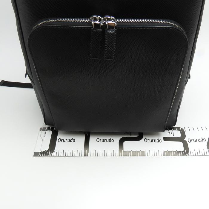 PRADA ブラック レザーバックパック PRADA 【PRADA】プラダ サフィアーノ レザー バックパック