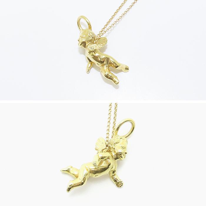 K18 天使 ネックレス 】18金 YG エンジェル イエローゴールド 中古