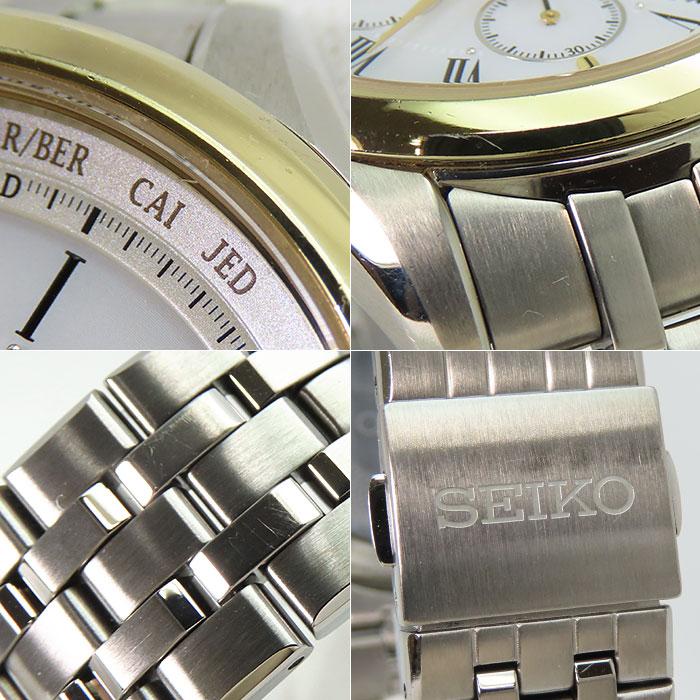 稼働 SEIKO ドルチェ メンズ腕時計 ソーラー デイト ラウンドQuartz Dolce セイコー ドルチェ ソーラー電波 メンズ 腕時計 ブランド