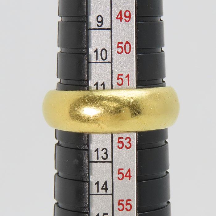 送料無料 純金 K24 甲丸 リング フリーサイズ 現状12号 約10.6g 指輪 