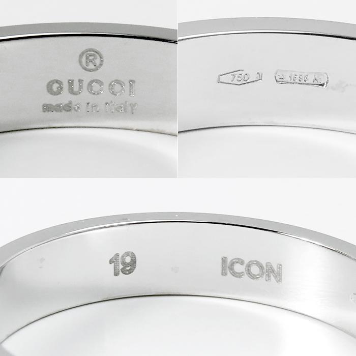 GUCCI（グッチ） 【グッチ 750WG アイコン スリムリング】#19 約18号
