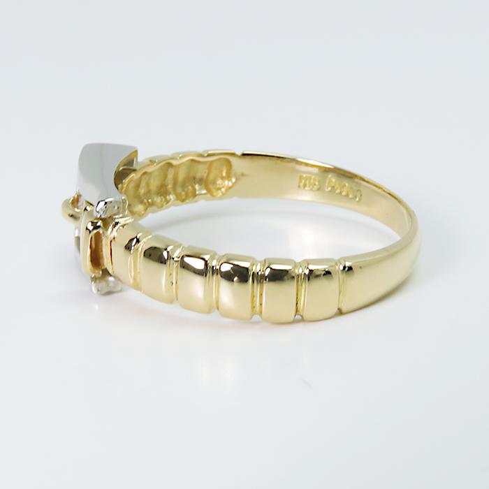 K18 Pt900 ダイヤモンド リング】約3.2g 12.5号 ベルト 18金イエロー