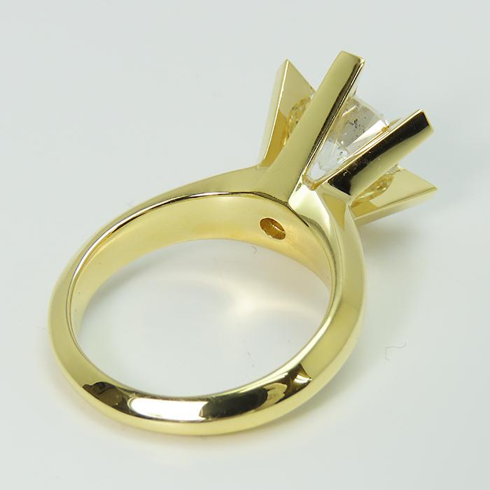 K18 2.022ct ダイヤモンド 立て爪 リング】当店オリジナルデザイン 一