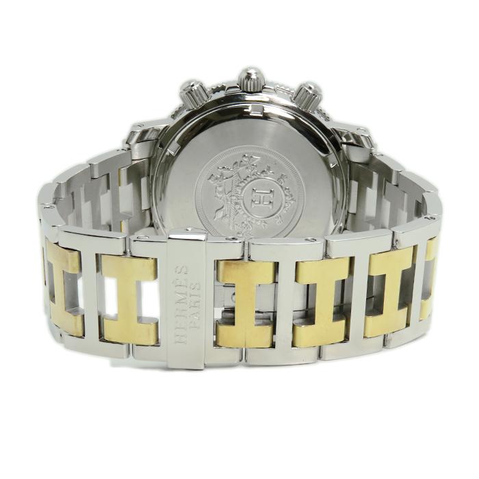 美品　HERMES クリッパー クロノグラフ コンビ CL2.920 クリッパー（HERMES） 【エルメス クリッパー クロノグラフ】CL2.920