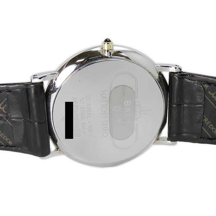 【SEIKO 2F70-0290 CREDOR】 クレドール 18KT CREDOR 【クレドール】SS 18KT 2F70-0290 クォーツ 純正革ベルト