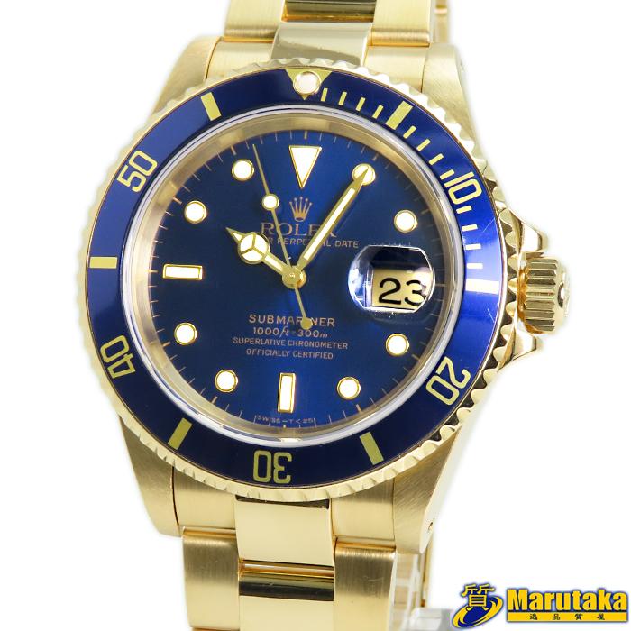 ROLEX（ロレックス） 【ロレックス】金無垢 サブマリーナ 青サブ 16618