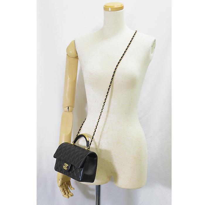 【極美品】CHANELミニマトラッセ クラシック ラムスキン ゴールド金具 CHANEL（シャネル） 【シャネル】トップハンドル ミニクラシックバッグ