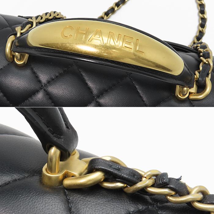 【極美品】CHANELミニマトラッセ クラシック ラムスキン ゴールド金具 CHANEL（シャネル） 【シャネル】トップハンドル ミニクラシックバッグ