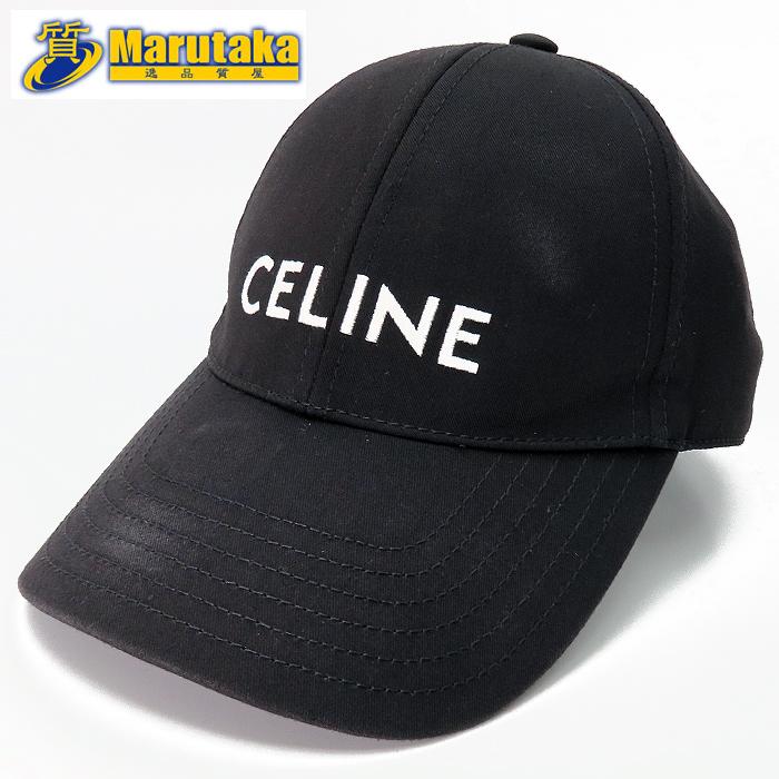 CELINE セリーヌ 【美品/国内正規】2AUA1242N ロゴ刺繍 ベースボールキャップ M CELINE（セリーヌ） 【 セリーヌ 帽子 】 CELINE 2AUA1242N ブラック