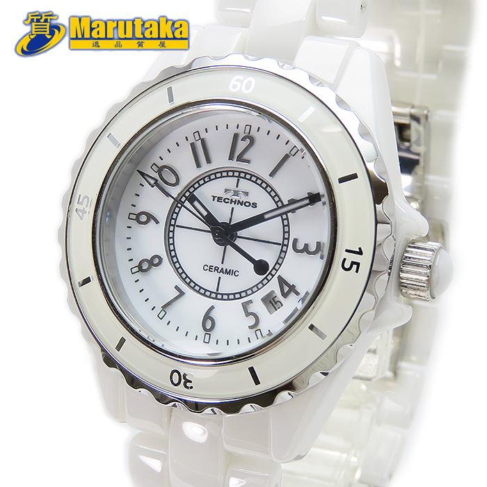 新品⭐️ 箱タグ付　稼働　TECHNOS 腕時計 クォーツ　白　定価38500円 新品⭐️ 箱タグ付 稼働 TECHNOS 腕時計 クォーツ 白 定価38500円 新品