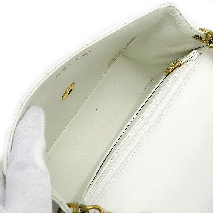 CHANEL シャネル ココマーク フリンジ付 チェーンショルダー ラムスキン 白（ゴールド金具）  ハイブランド 【中古】【送料無料】 楽天市場】CHANEL シャネル ココマーク フリンジ付 チェーンショルダー