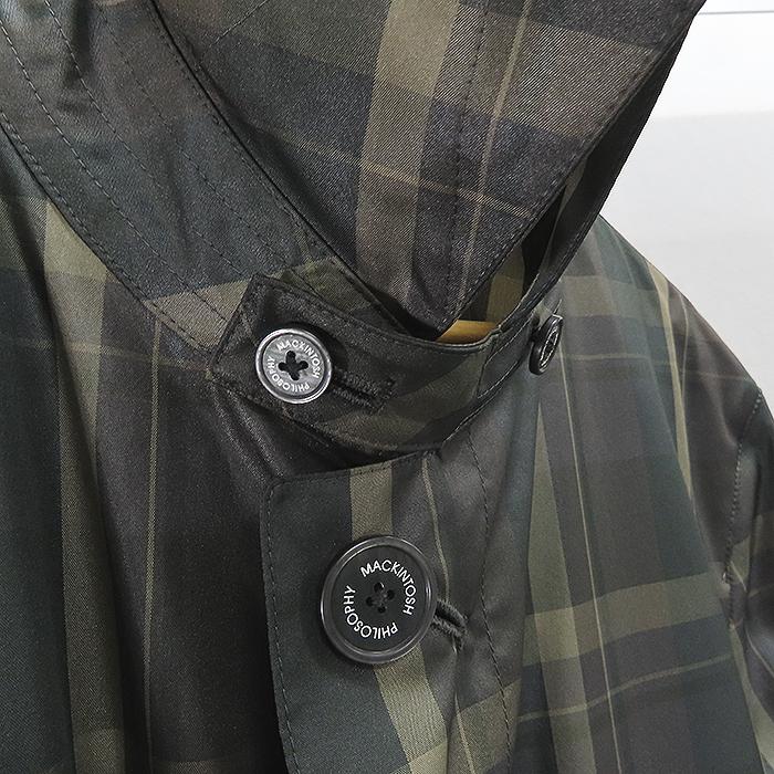 【美品】Mackintosh Philosophy チェック ステンカラーコート MACKINTOSH PHILOSOPHY（マッキントッシュフィロソフィー
