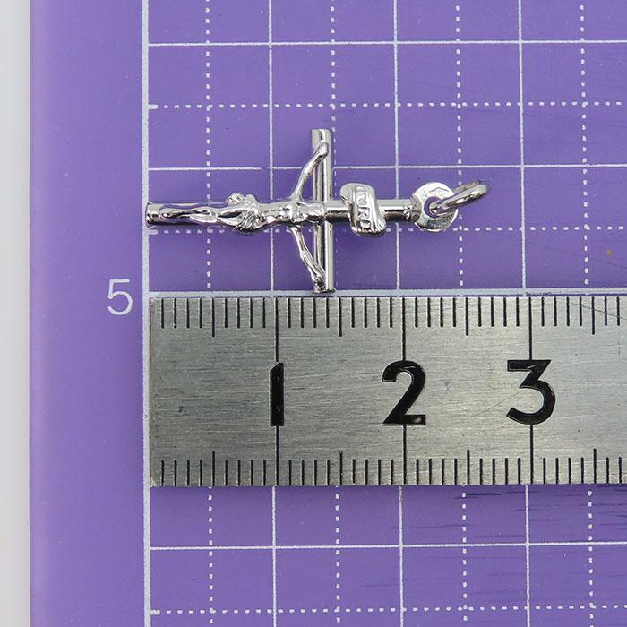 送料無料 ウノアエレ 585 INRI クロス 十字架 ペンダントトップ 14金 