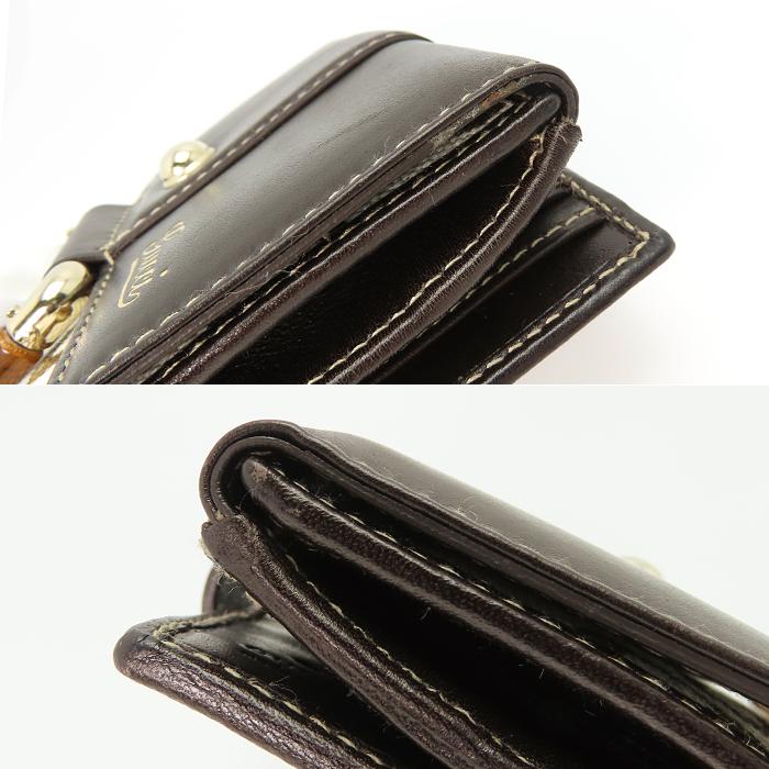 バンブー 【グッチ】2つ折り財布 レディース コンパクトウォレット W