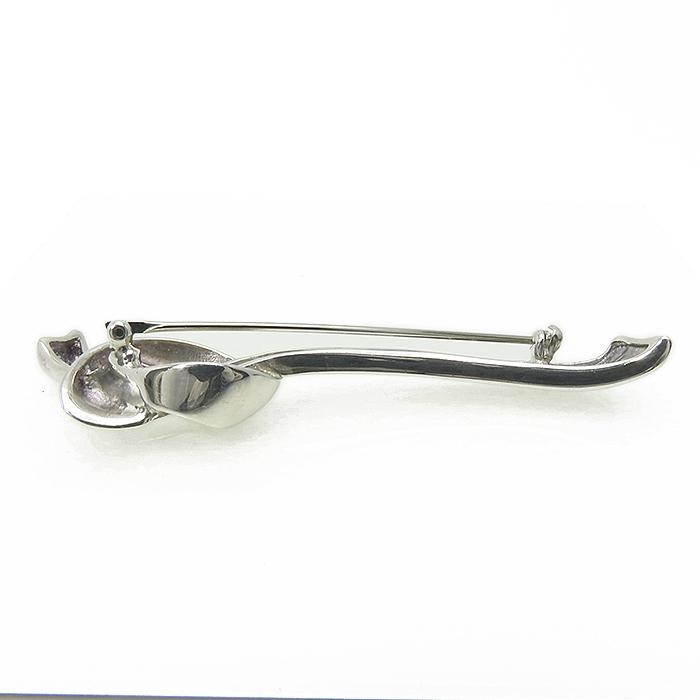 美品✨ティファニー リボン ピンブローチ シルバー Knot ヴィンテージ