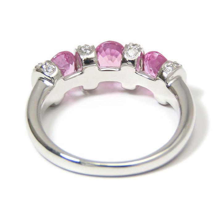 ピンクサファイヤ ダイヤモンド プラチナ リング 10号 Pt900 D0.25ct 