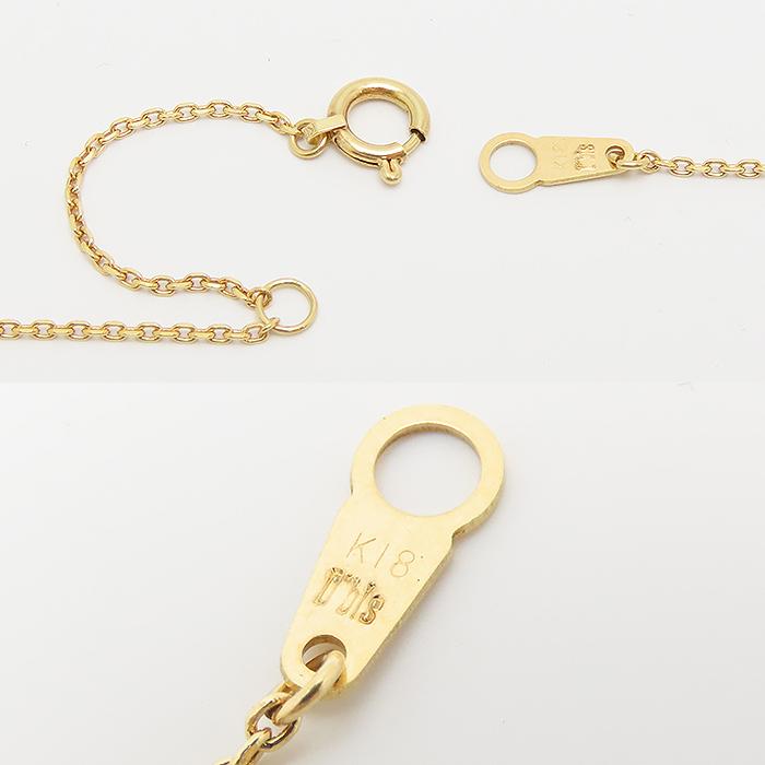 ハート モチーフ カーネリアン ネックレス K18 40cm 3.8g レッド 750 YG 逸品質屋 丸高 尼崎市 レディース Au 18K_6