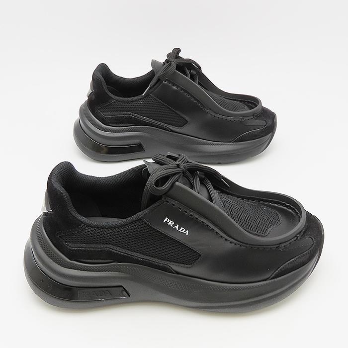数量限定!EXPRESS便可◎PRADA スニーカー 1E492N PRADA 送料無料 未使用 プラダ スニーカー 24.5cm ブラッシュド