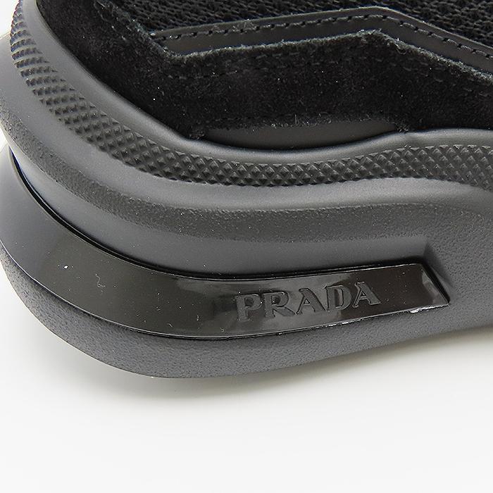 PRADA　レザースニーカー 24.5（38） PRADA（プラダ） 送料無料 未使用 スニーカー 24.5cm ブラッシュド