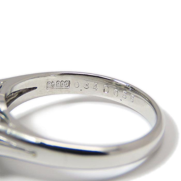 エメラルド ダイヤモンド プラチナ リング 12.5号 Pt900 E0.34ct D0.38ct 指輪 逸品質屋 丸高  a1-1124の画像