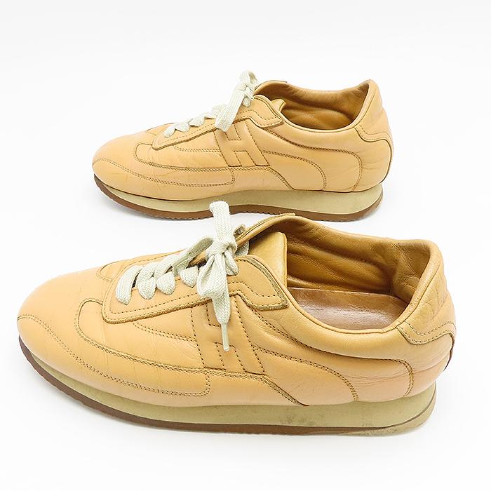 HERMÈS ホワイト オレンジスニーカー　37 1/2 Hermès - Hermes Calfskin Advantage Sneaker ' White Orange' (37 EUR