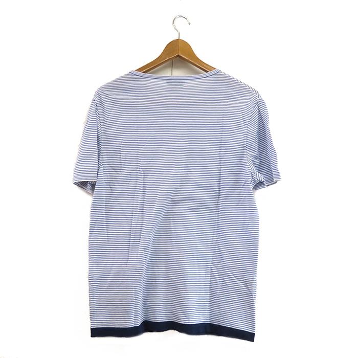 HERMES（エルメス） 送料無料 トップス Mサイズ ボーダー ブルー