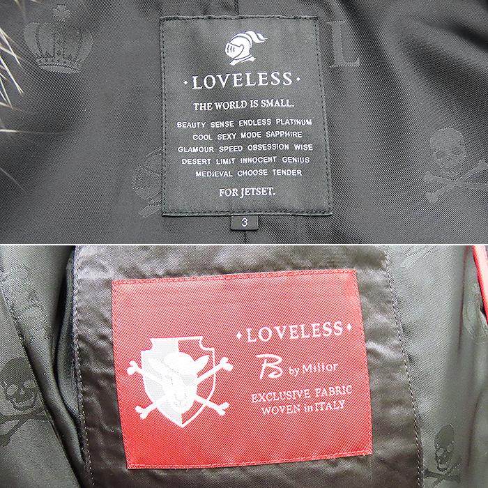 LOVELESS 送料無料 ラブレス ダッフルコート #3 ブラック 61B52