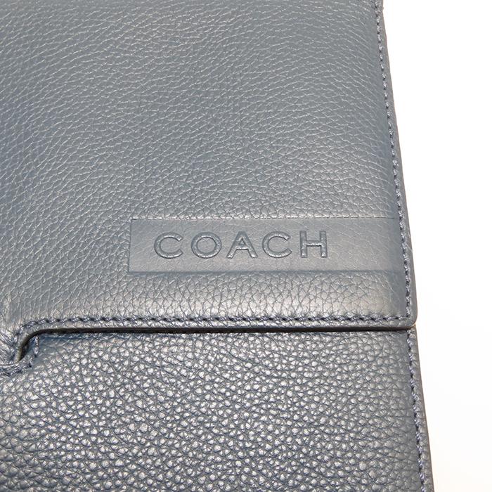 COACH（コーチ） クラッチバッグ ネイビー レザー セカンドバッグ