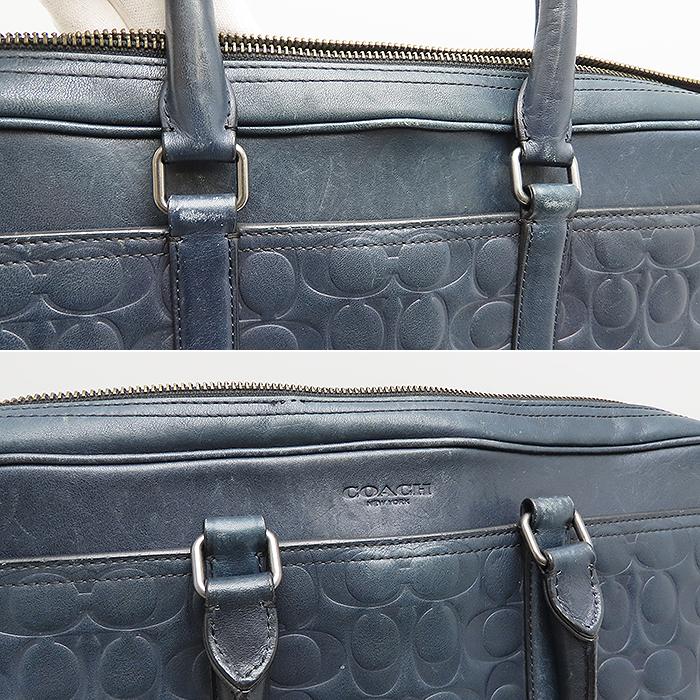COACH（コーチ） ブリーフケース 書類カバン メンズ ネイビー A4